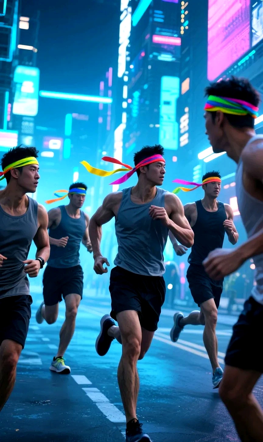 跑步项目中，选手激情无限追赶的简单介绍